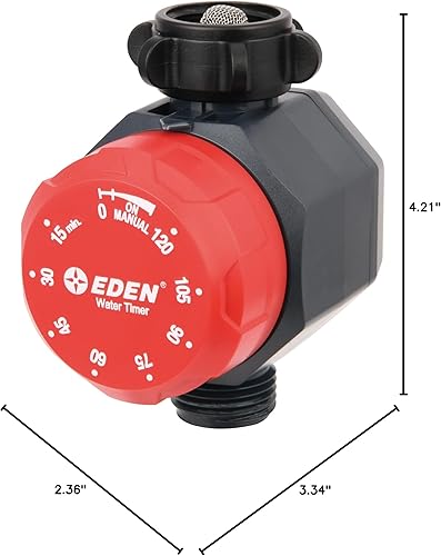 Miniatura 8 de Eden Temporizador de riego mecánico de manguera para césped y jardín, temporizador de aspersor de 1 zona