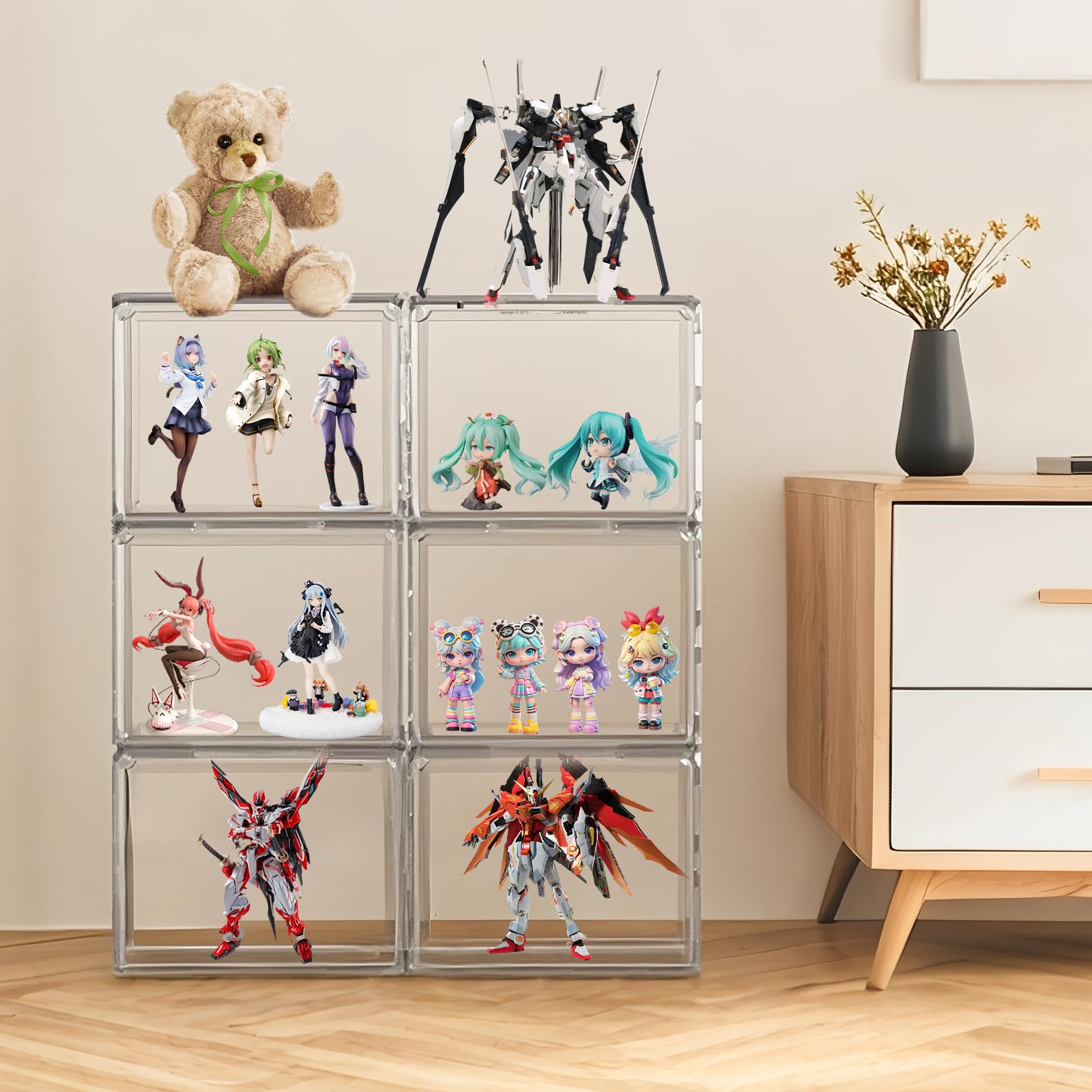 Amazon.co.jp: Heeloo フィギュアケース 3個セット 収納ケース