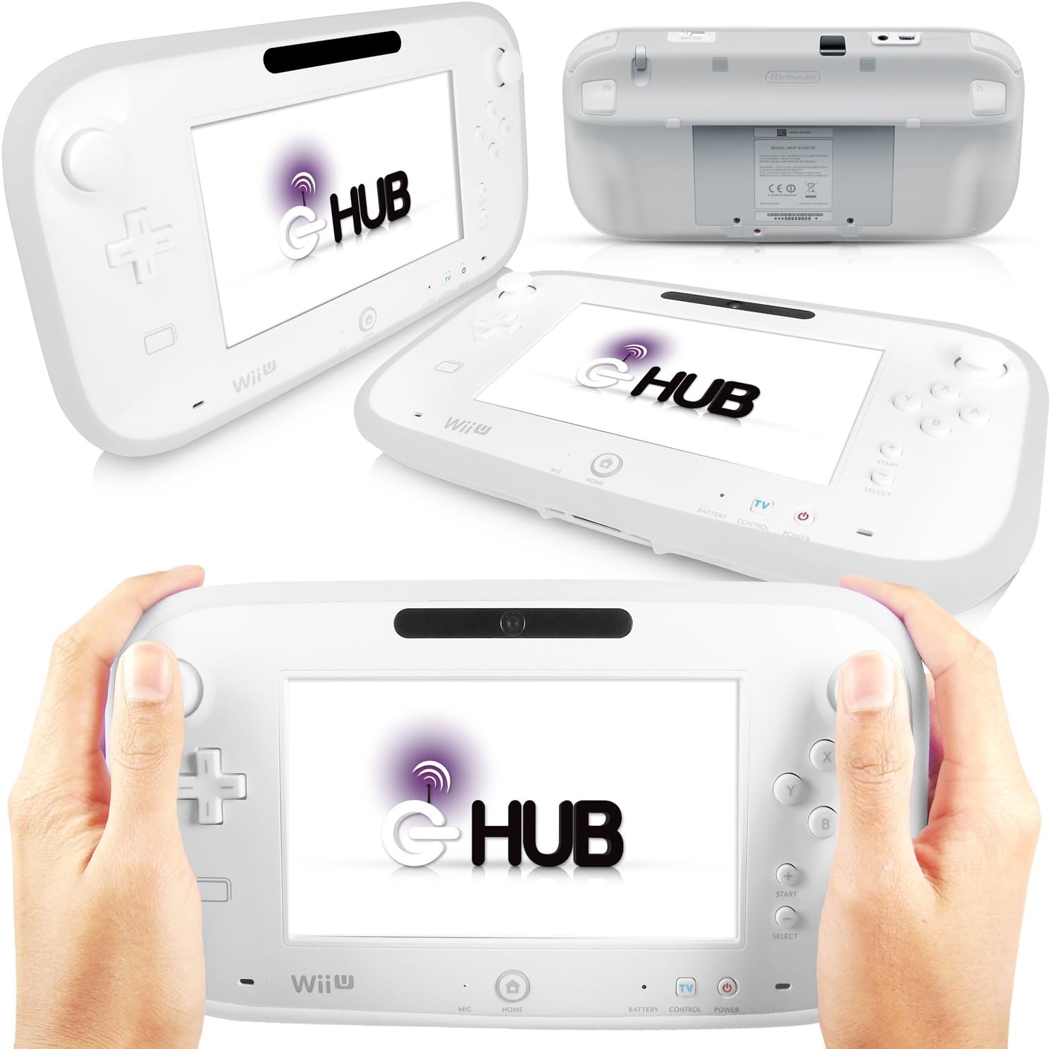 G-HUB® - Protective Skin for Nintendo Wii U GamePad - Flexible Protective Silicone Gel Case Cover in WHITE