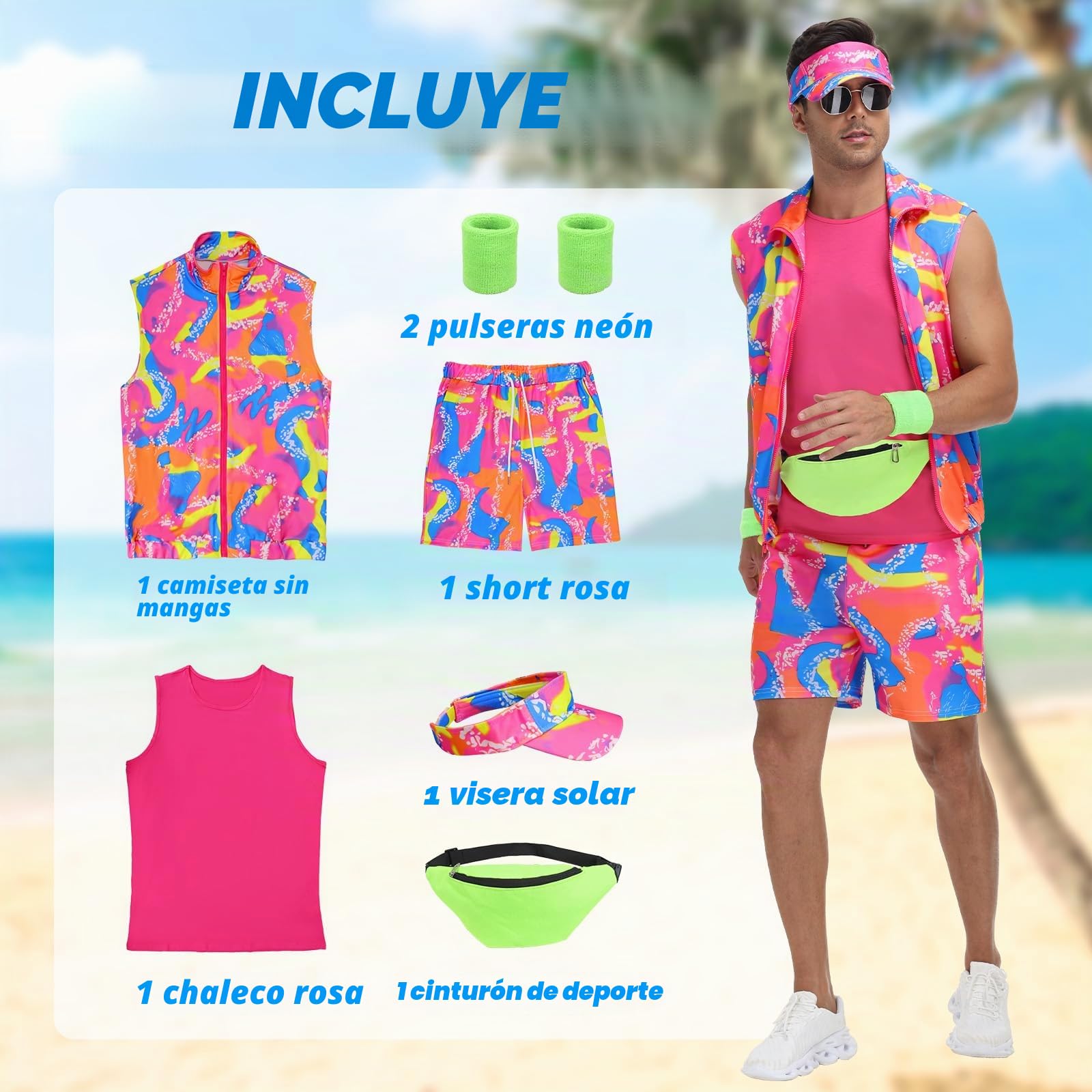 Disfraz de entrenamiento de los 80 para hombre, ropa de los 90 para adultos, disfraz de Halloween para parejas