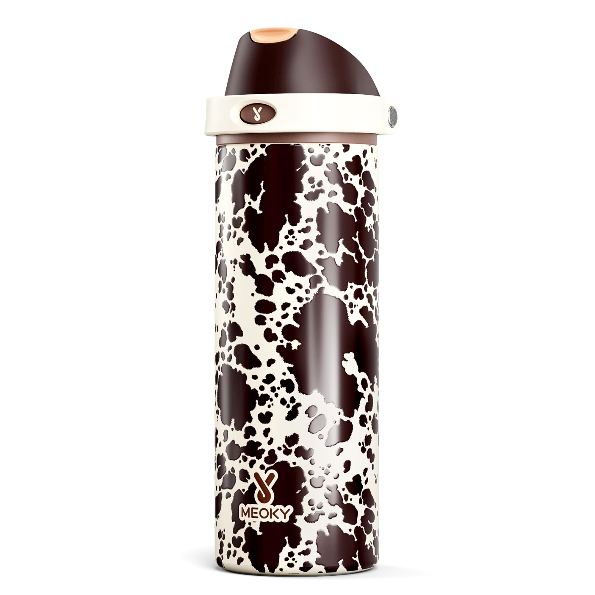 Meoky 24 oz Insulated Stainless Steel Water Bottle with Straw for Men Boys