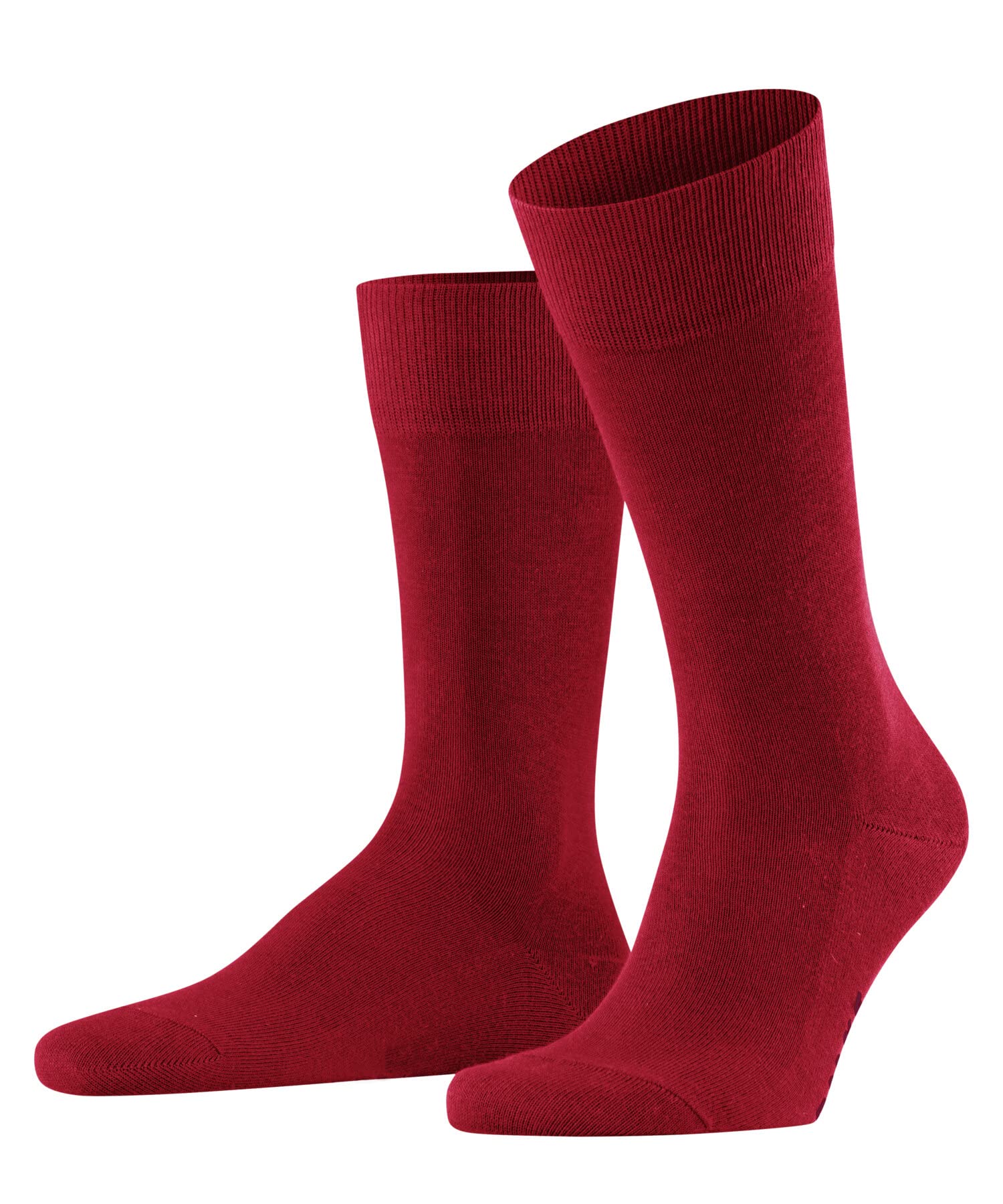 Falke Men's Red Scarlet 8228 Family M So Sustainable Cotton Plain 1 Pair Socks, 11.5-14