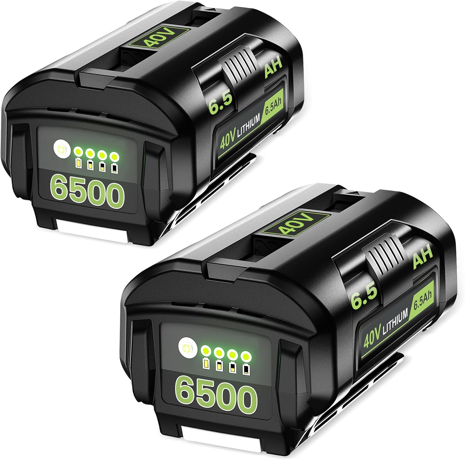 2 Pack-6500mAh Extend Capacity Replacement for Ryobi 40V Battery Compatible with Ryobi 40 Volt Lithium Battery OP4026 OP40601 OP4050A OP4040 OP4030 OP4050 Compatible with 40V Cordless Power Tool