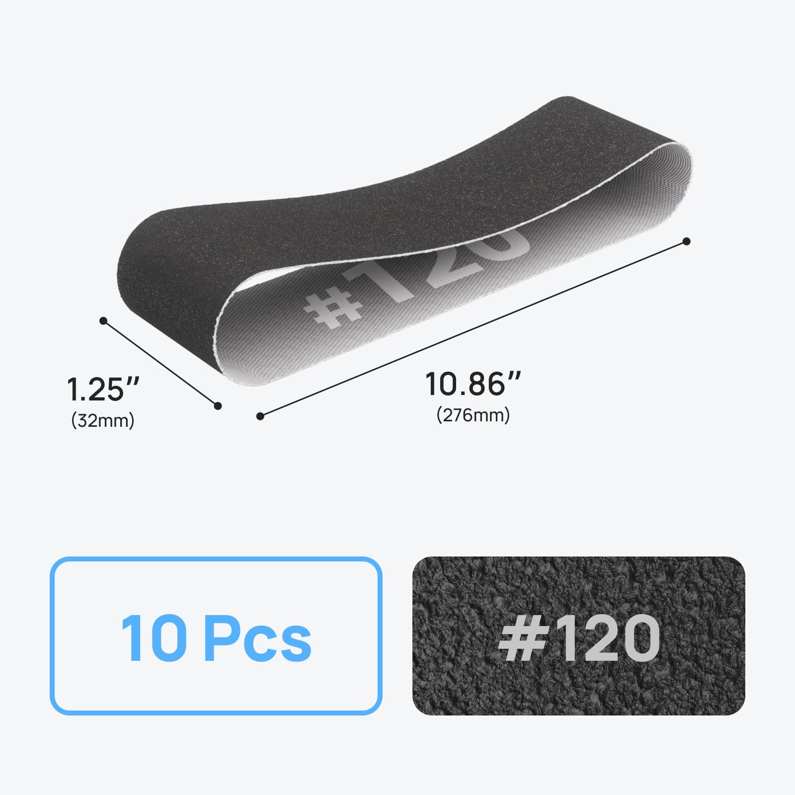 HOZO 10 bandas de lijado, grano 120, para lijado en húmedo, reutilizables para un uso prolongado, material de lijado duradero para un acabado preciso, para bloque de lijado NeoBlock