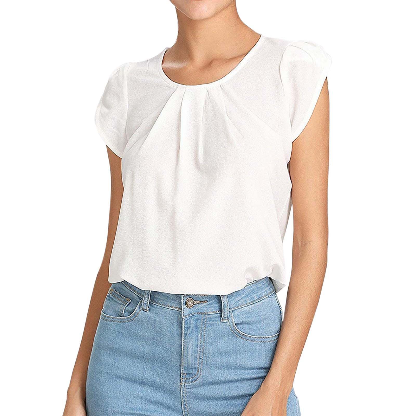 Women's Summer New Level V Neck Solid Color Tank Top Women Pullover Tops