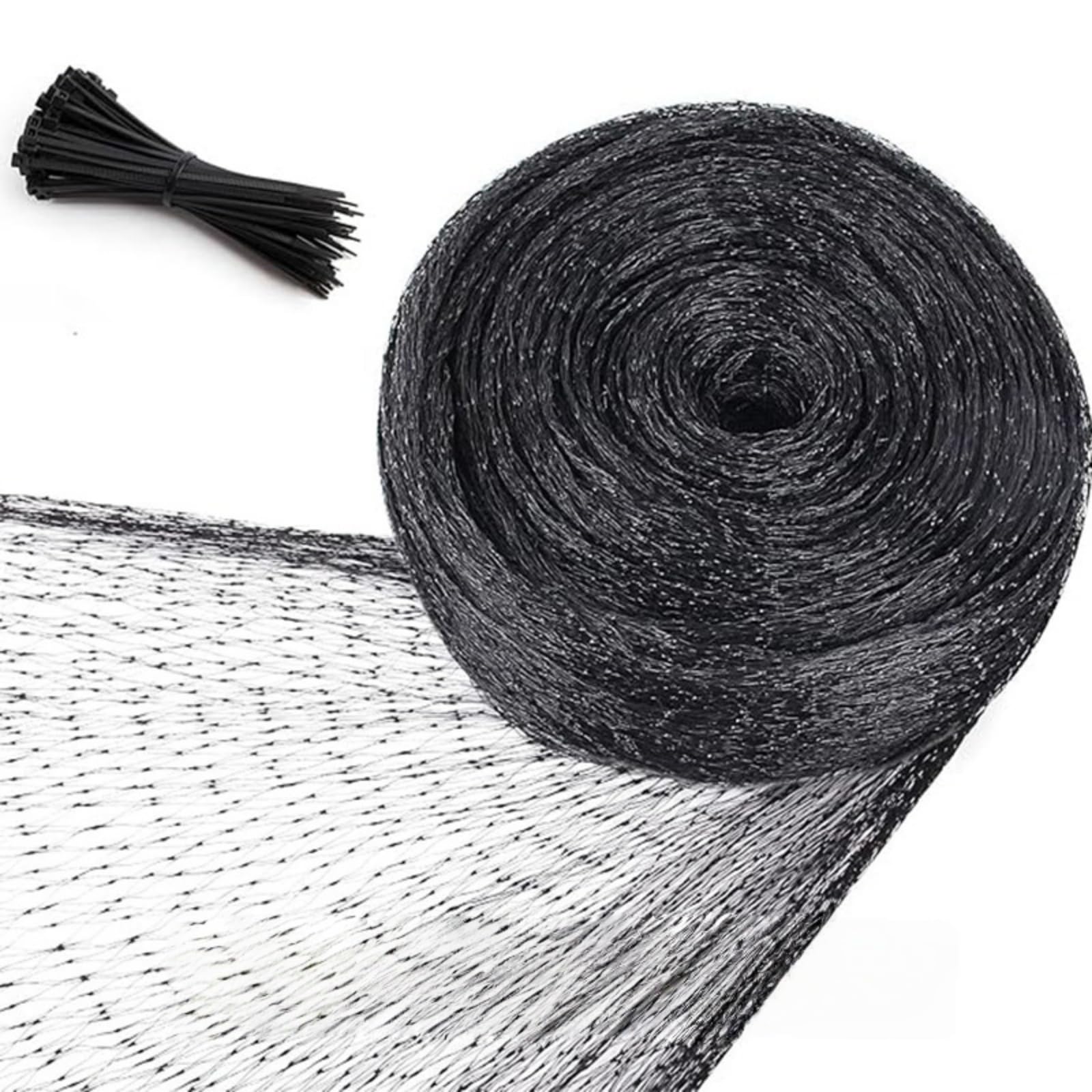 Garden Netting 4x6m,Heavy Duty Black Mesh Bird Netting with Pegs – UV Resistant Nylon Net for Pond,Vegetable Patch & Fruit Protection,Multipurpose Plant Cover for Garden & Yard