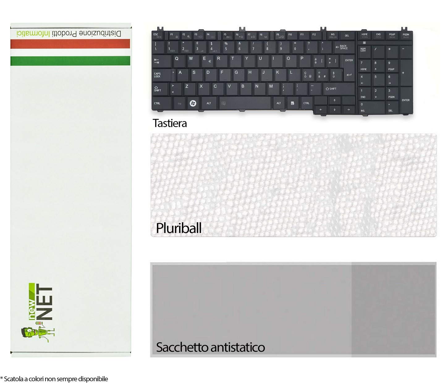 Tastiera Italiana Nera Compatibile Con Toshiba Satellite L750 L750d L775 L775d Serie 4698