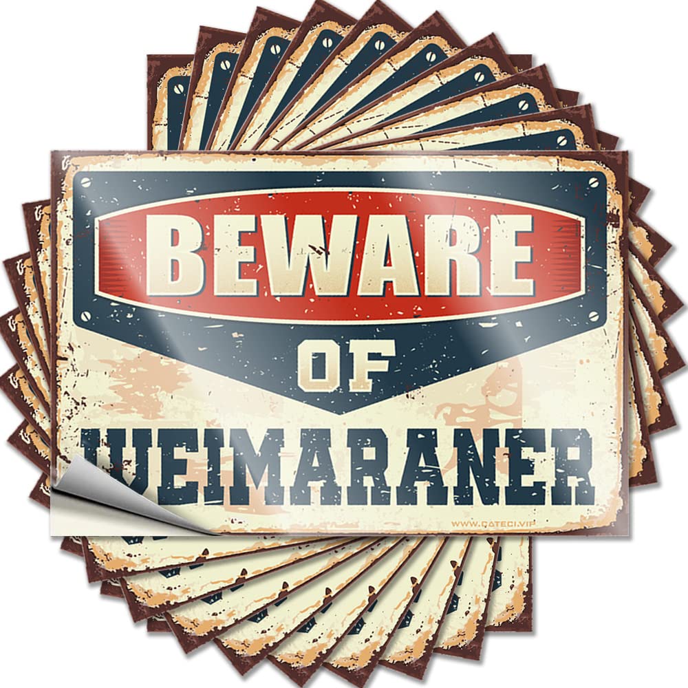 Beware of Weimaraner Square Home Gifts - Tattoo Laptop Removable Vinyl Decal(6X9CM)