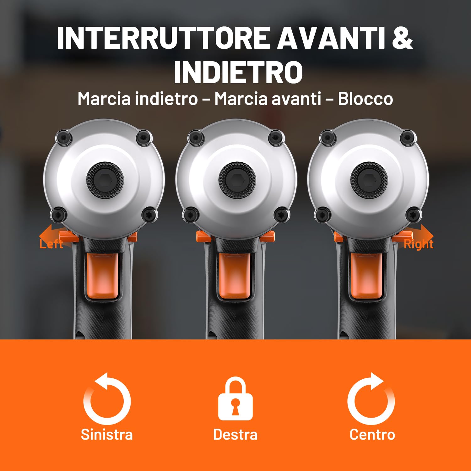 Litheli Trapano avvitatore a percussione, 1/4", attacco esagonale a batteria, con batteria da 20 V, 2,0 Ah, 180 Nm, 3000IPM, incluso LED, clip per cintura e 21 accessori