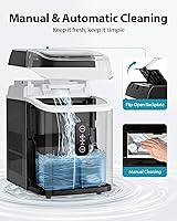 Vista 7 de Aeitto Nugget Ice Maker Countertop, 42lbs/24H Ice Machine with 1.5L Water Tank, Rapid Ice Release in 6 Mins, Self-Cleaning Pebble Ice Maker with