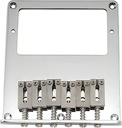 Musiclily Pro 54mm Ponte Telecaster Humbucker Captador com 6 Carrinhos Aço Inoxidável para Guitarra estilo Tele, Cromada