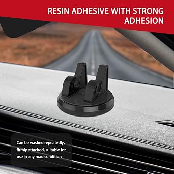 Pack-1 Car Dashboard Navigation Bracket, 360 Degree Rotating Waterproof Vehicle Cell Phone Holder, Universal Automotive Phone Fixing Device Accessories for Truck SUV Car (Black)