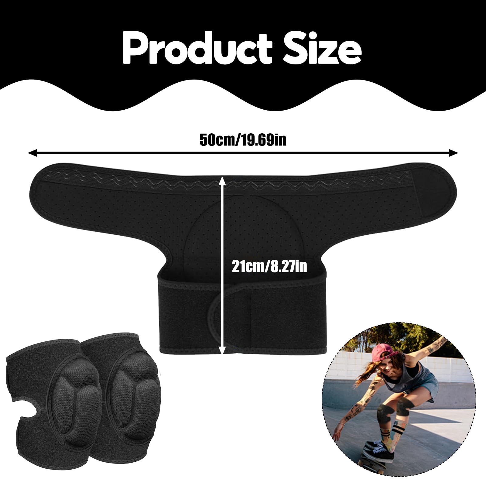 Ylinwtech (XL rodilleras multifunción,Rodilleras Deportivas,Rodilleras Deportiva Transpirable,Esponja Anticolisión Negra De 30 MM De Espesor,Para Jardinería, Limpieza, Pisos, Voleibol, Baile