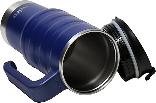 Miniatura 6 de MIRA Taza de viaje aislada de 24 onzas, taza de café de acero inoxidable con tapa abatible y asa a prueba de derrames, vaso para automóvil