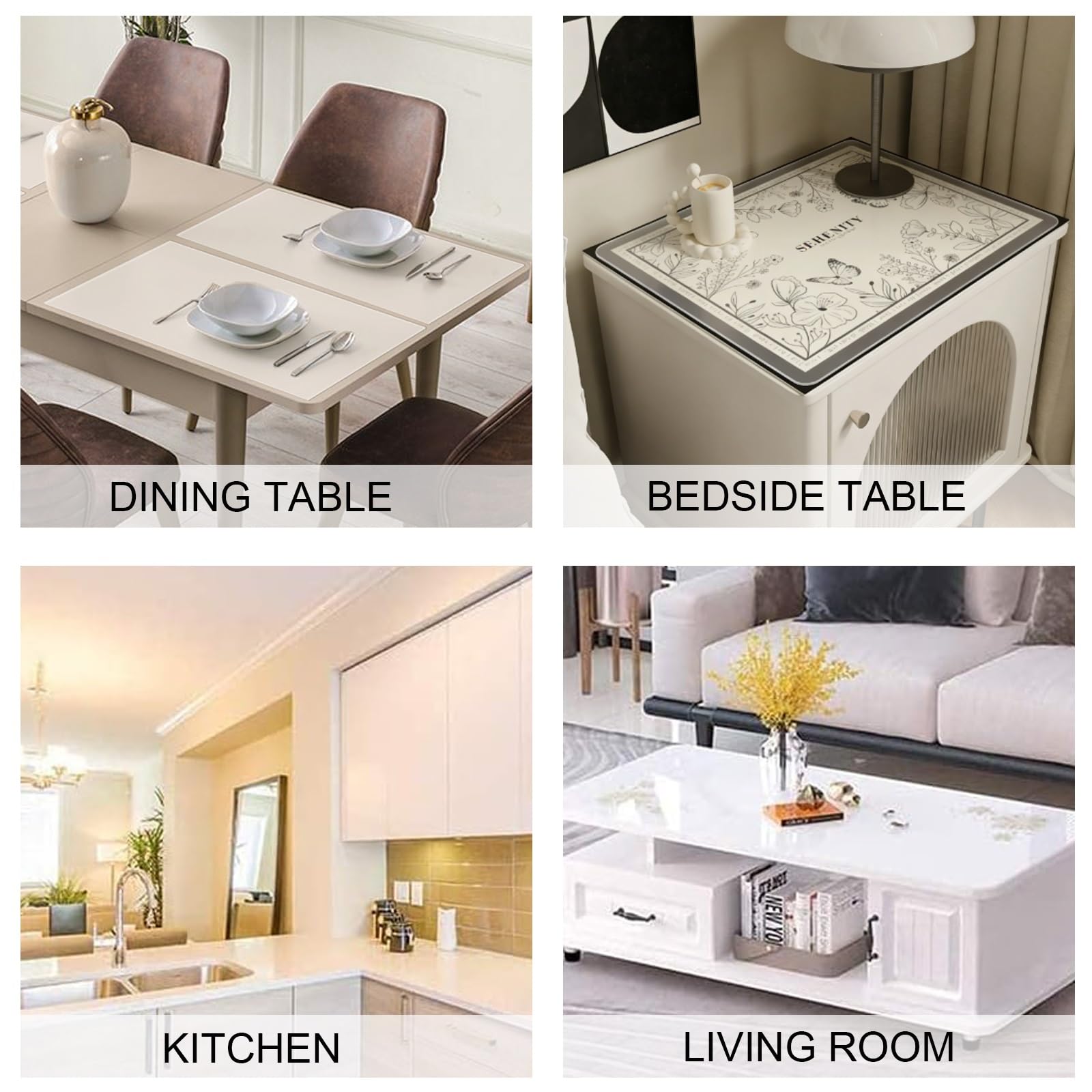 Sottomano da scrivania Trasparente 80x40cm Tovaglia PVC Trasparente Impermeabile, Antiscivolo, Copritavolo Trasparente con Bordi Rotondi, per Ufficio, casa, Scuola(140cm*180cm)