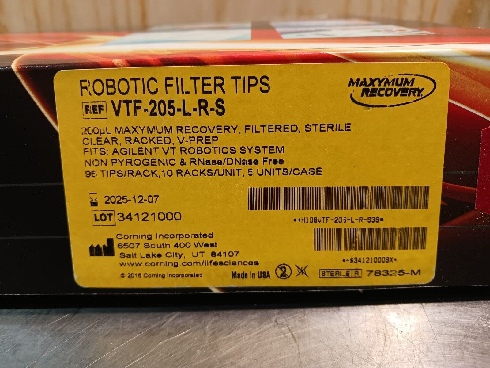 Axygen Corning VTF-205-L-R-S Filtered Sterile 96-Well 200µL Tips/Box of 960