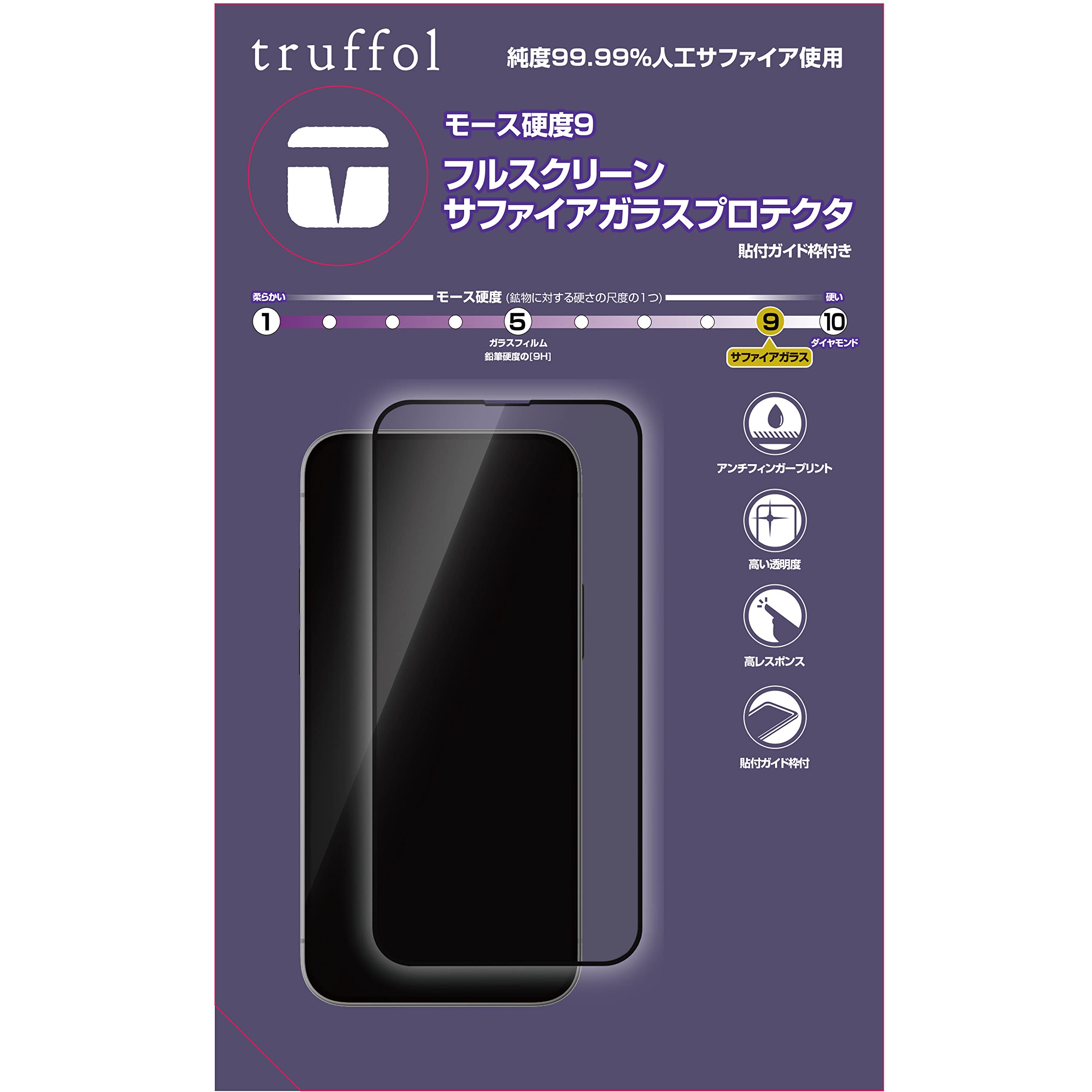 Amazon.co.jp: Truffol トラッフル サファイアガラス フルカバー 