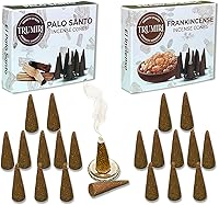 Vista 349 de TRUMIRI Incense Cones - Combo Pack of 20 Cone Incense - 10 Nag Champa + 10 Palo Santo - Insence Cones - Incense Cones Scented - Cone Incense Scents