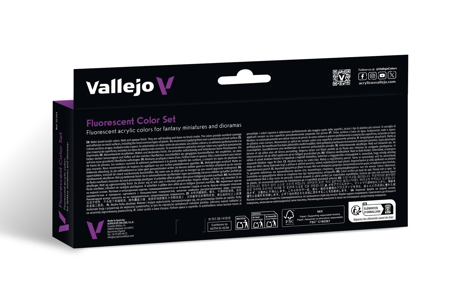 Vallejo 772214 - Farb-Set, Fluoreszierende Farben -