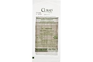 Curad Non-Adherent Oil Emulsion Dressing for Wound Care (3" x 8", Pack of 3)