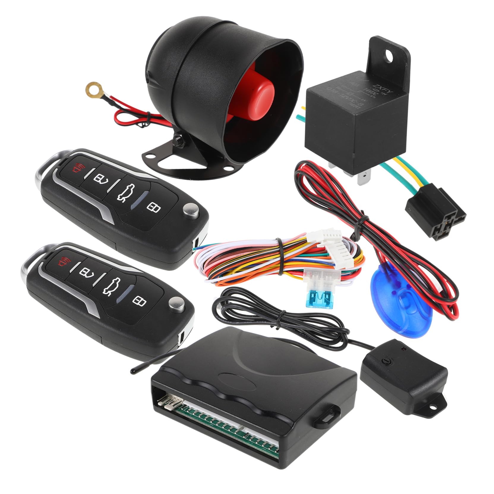 Kit D'entrée sans Clé pour Voiture Démarrage à Distance du Moteur, Serrure Centrale en Plastique et Métal, Système Anti-vol Facile à Installer