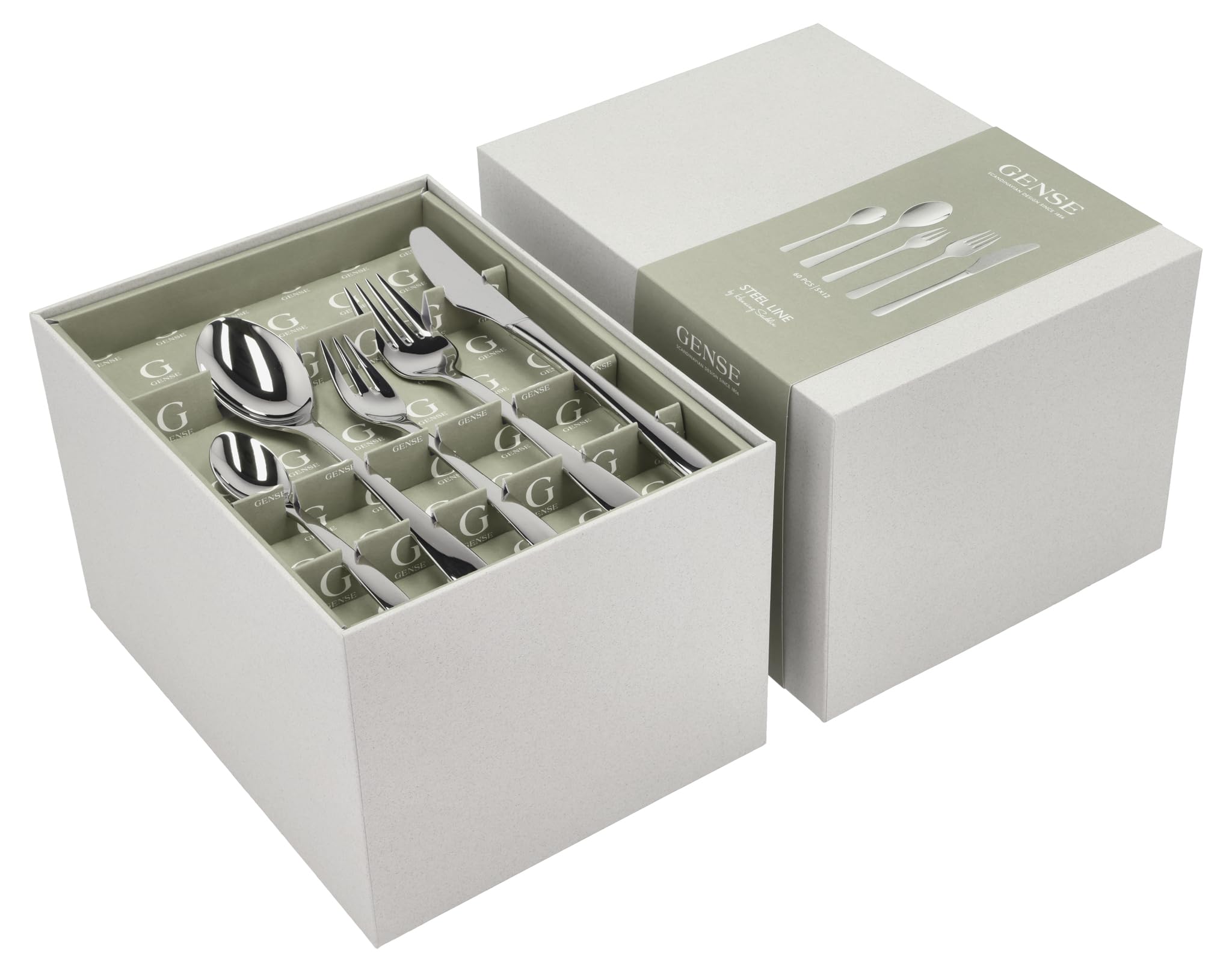 【新品】GENSE ゲンセ Steel Line カトラリーセット 60点入り Amazon｜Gense(ゲンセ) カトラリーセット Steel Line 60P 光沢