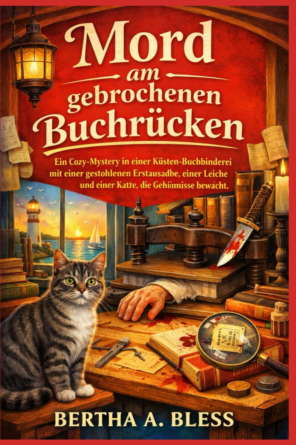 Mord am gebrochenen Buchrücken: Ein gemütlicher Küstenkrimi, in dem eine Buchbinderin, unterstützt von ihrer cleveren Katze, einen Mord in ihrer ... (Die Buchbinderei-Krimis von Spindle Bay)