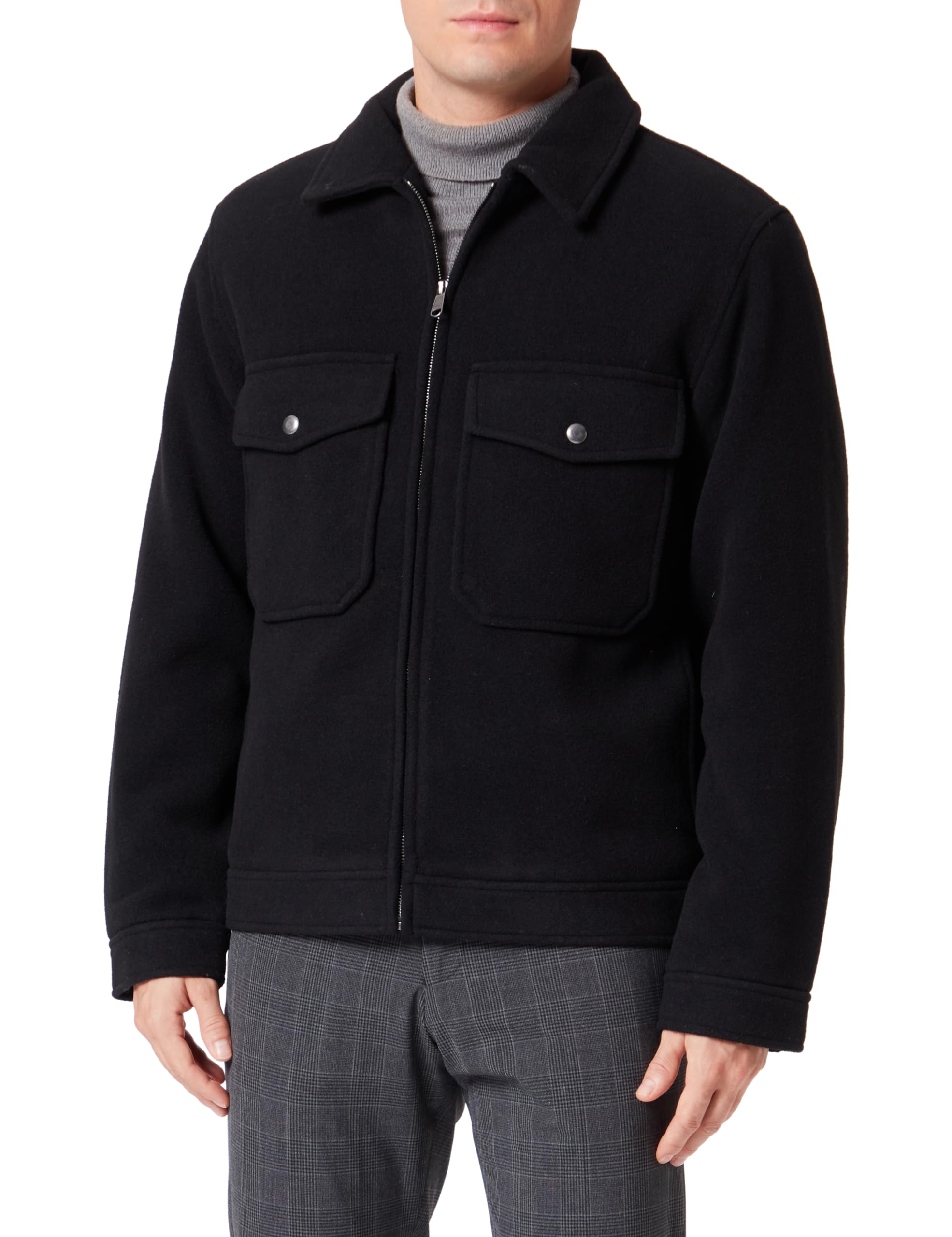 JACK & JONES Men's Jprblubaxter Wool Jacket Sn, Black Beauty, L