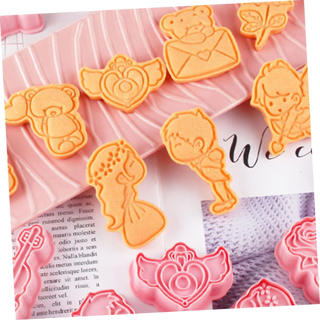 Alipis 5 Juegos Molde De Galletas Tridimensional 3d Galleta De Diploma Galleta En Forma De Estrella Cortadores De Galletas Cortadores Galletas Moldes Para Hornear Páginas Rosa 8 Uds * 5