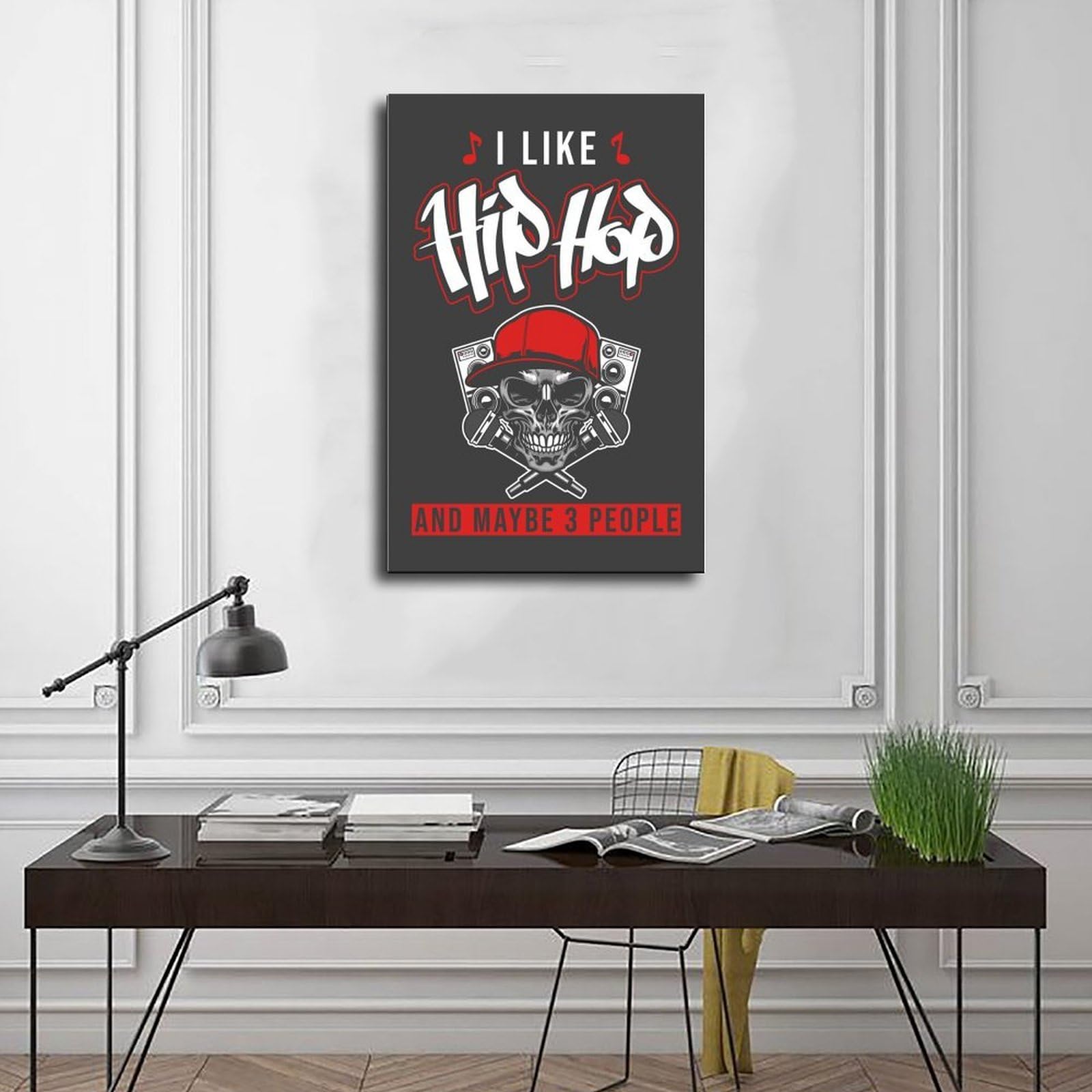 Poster su tela, stile hip hop, retrò, decorazione artistica da parete, stampa per soggiorno, camera da letto, cornice decorativa: 50,8 x 76,2 cm (lunghezza x larghezza)