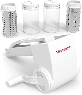 Parmesan Cheese Grater Hand Crank, Restaurant-Grade Rotary Cheese Grater...