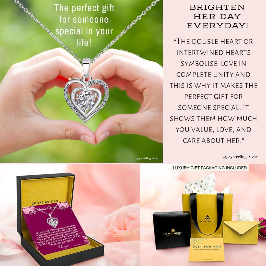 Luv and Gratitude Gift for Mom, Sterling Silver Necklace for Mom, Mother's Day Gift, Birthday Gift for Mother, Christmas Gift for Mom (Parent) - Image 5