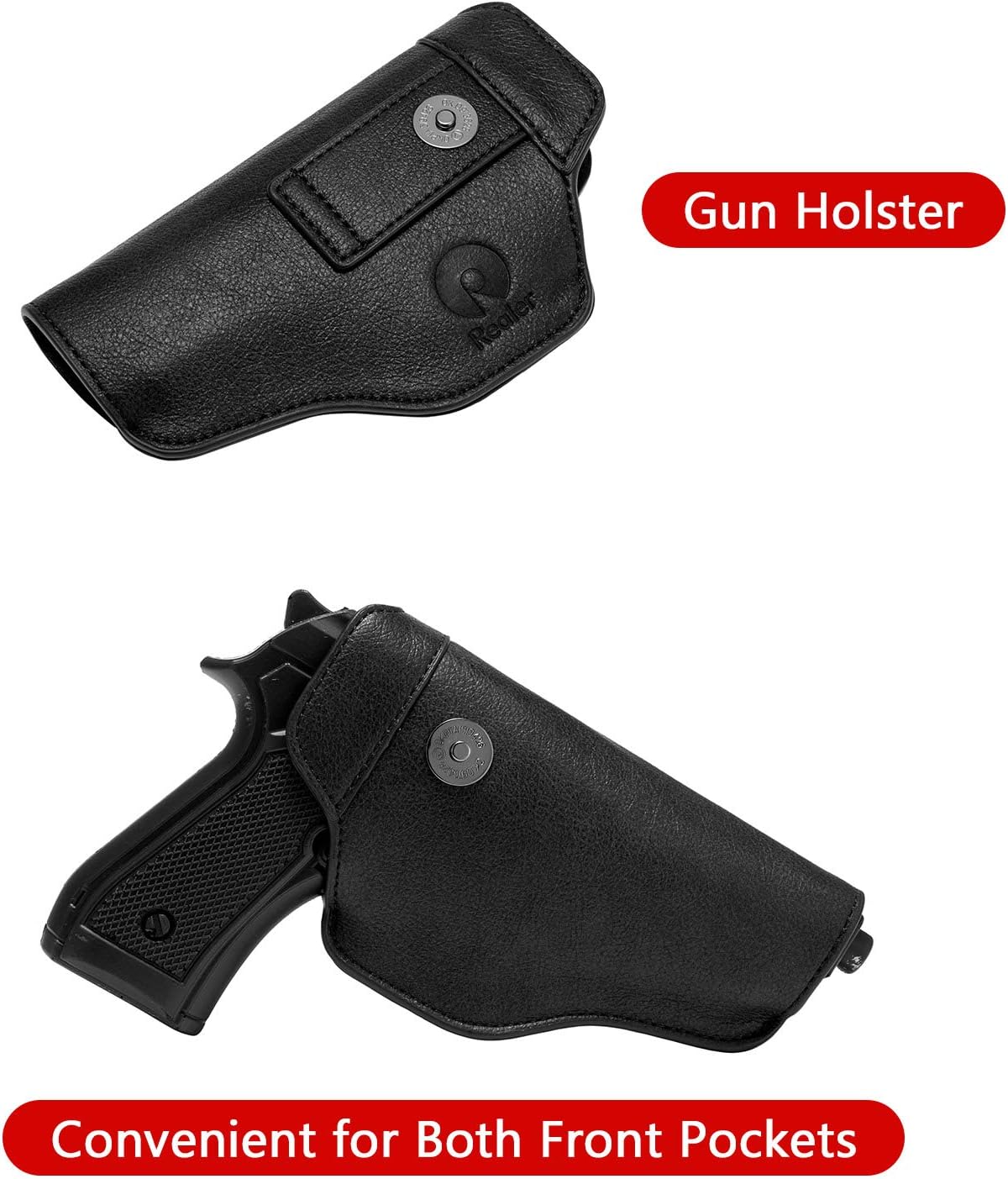 Concealed Carry Hobo Purse for Women Faux Leather Crossbody Shoulder Bags Large Tote Bag with Detachable Holster - Image 6