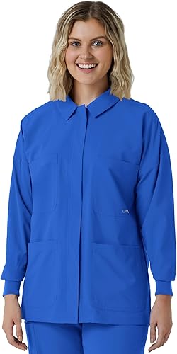 Wink NURTUR Women’s Scrub Shirt Jacket, Royal, 5XL