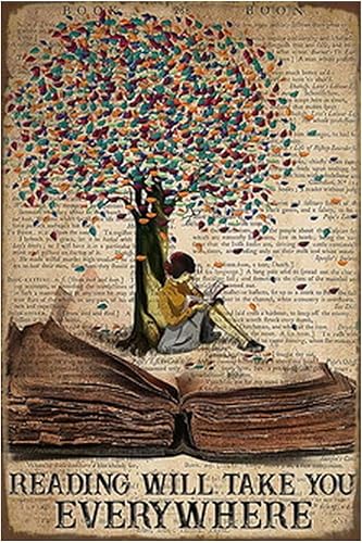 Retro Tin Sign Metal Poster Aluminum Vintage, Girl Leaning Against a Tree, Lost 