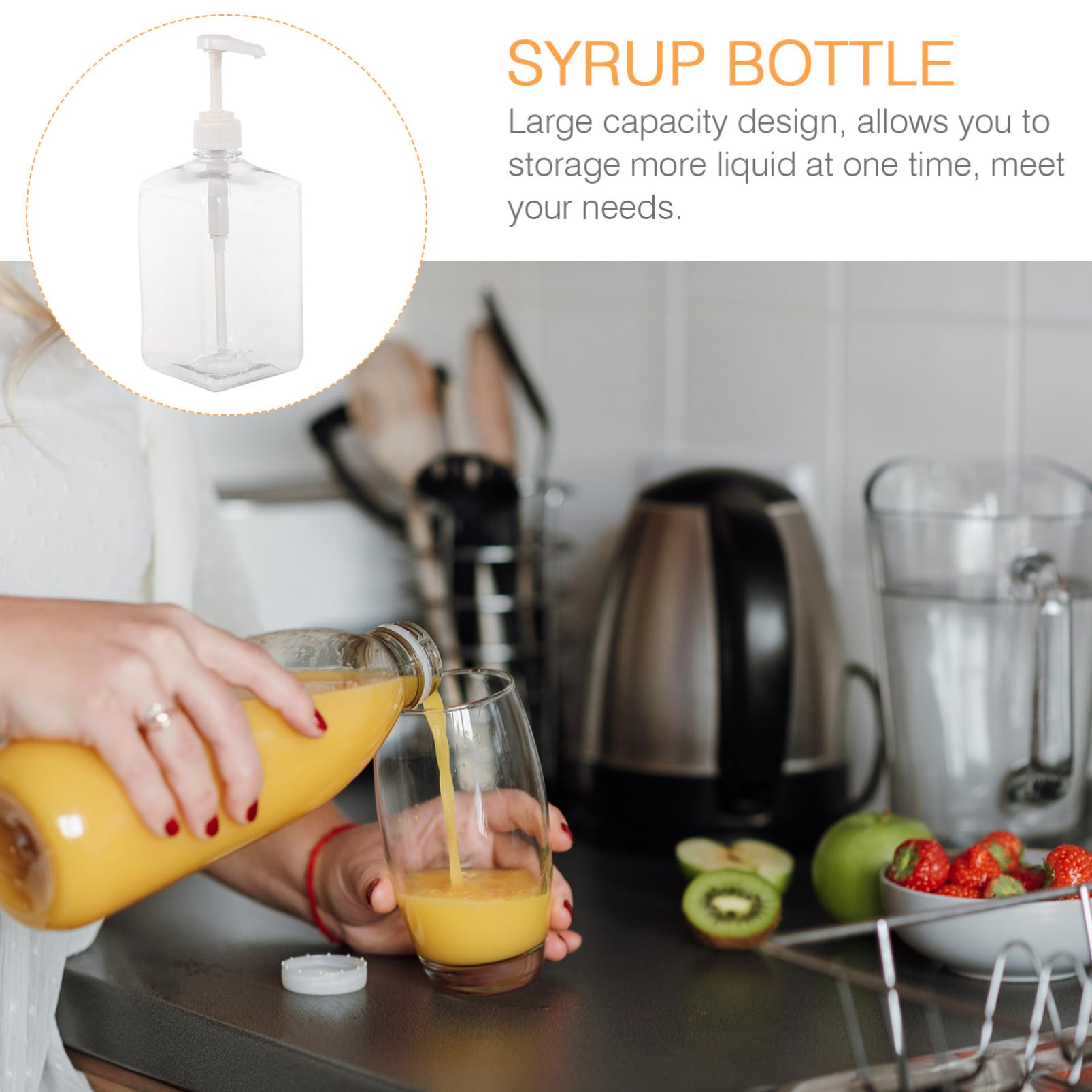 Cabilock Sugar Dispenser Squeeze Bottle Liquid Dispenser for Milk Tea Shops Lightweight Syrup Storage Container Easy Squeeze Design for Refill and Wear Resistant