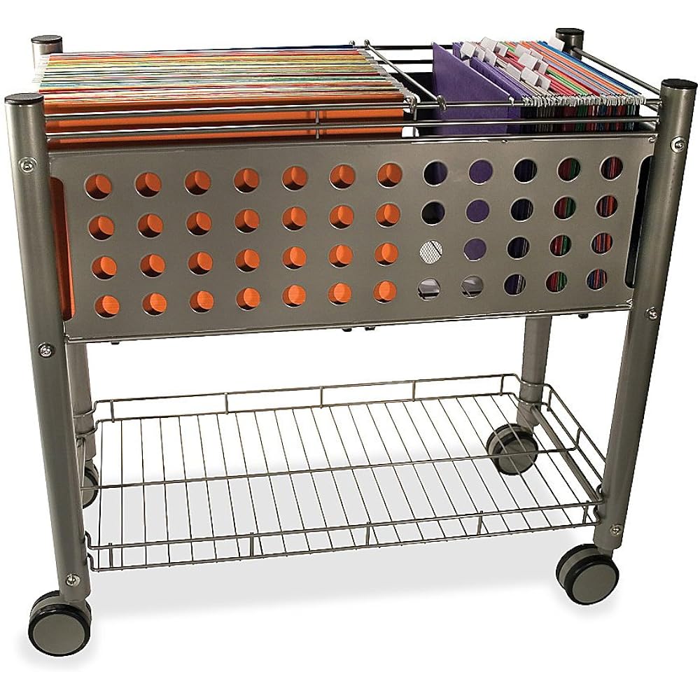 Rolling File Cart Matte Gray VRTVF52000 Kitchen & Dining