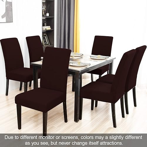 Miniatura 2 de JQinHome Juego de 8 fundas para sillas de comedor, de alta elasticidad, extraíbles y lavables, fundas protectoras para sillas en casa, fiesta,