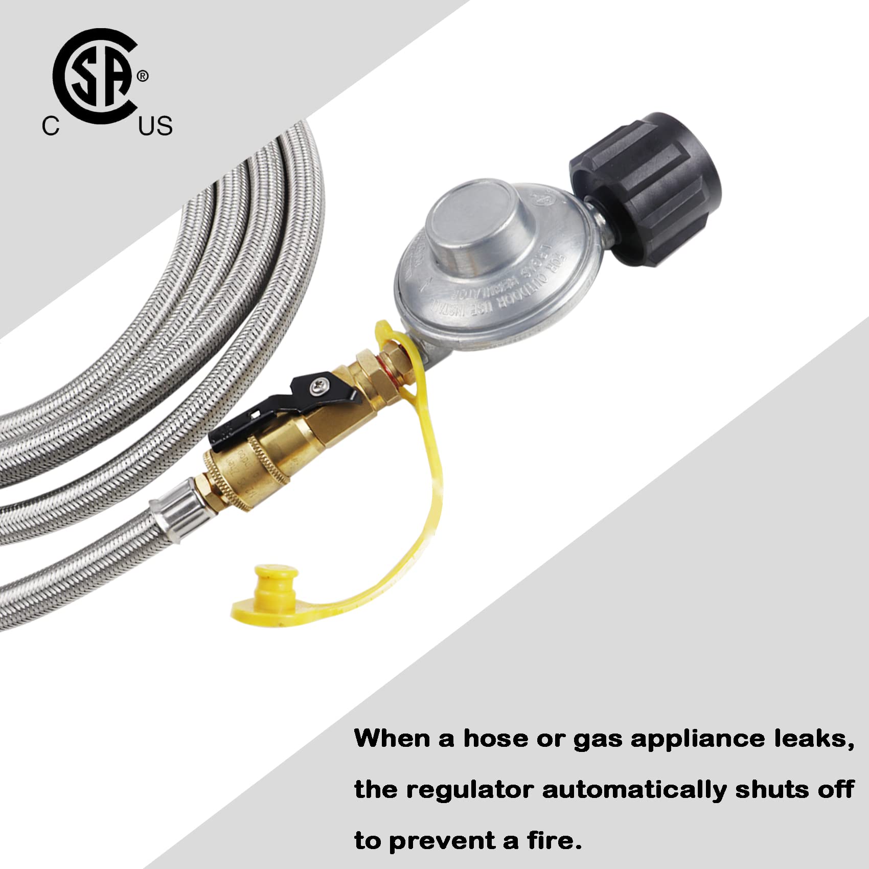 Buy Sprance Propane 1/4" Quick Connect Adapter with Gas Grill Regulator