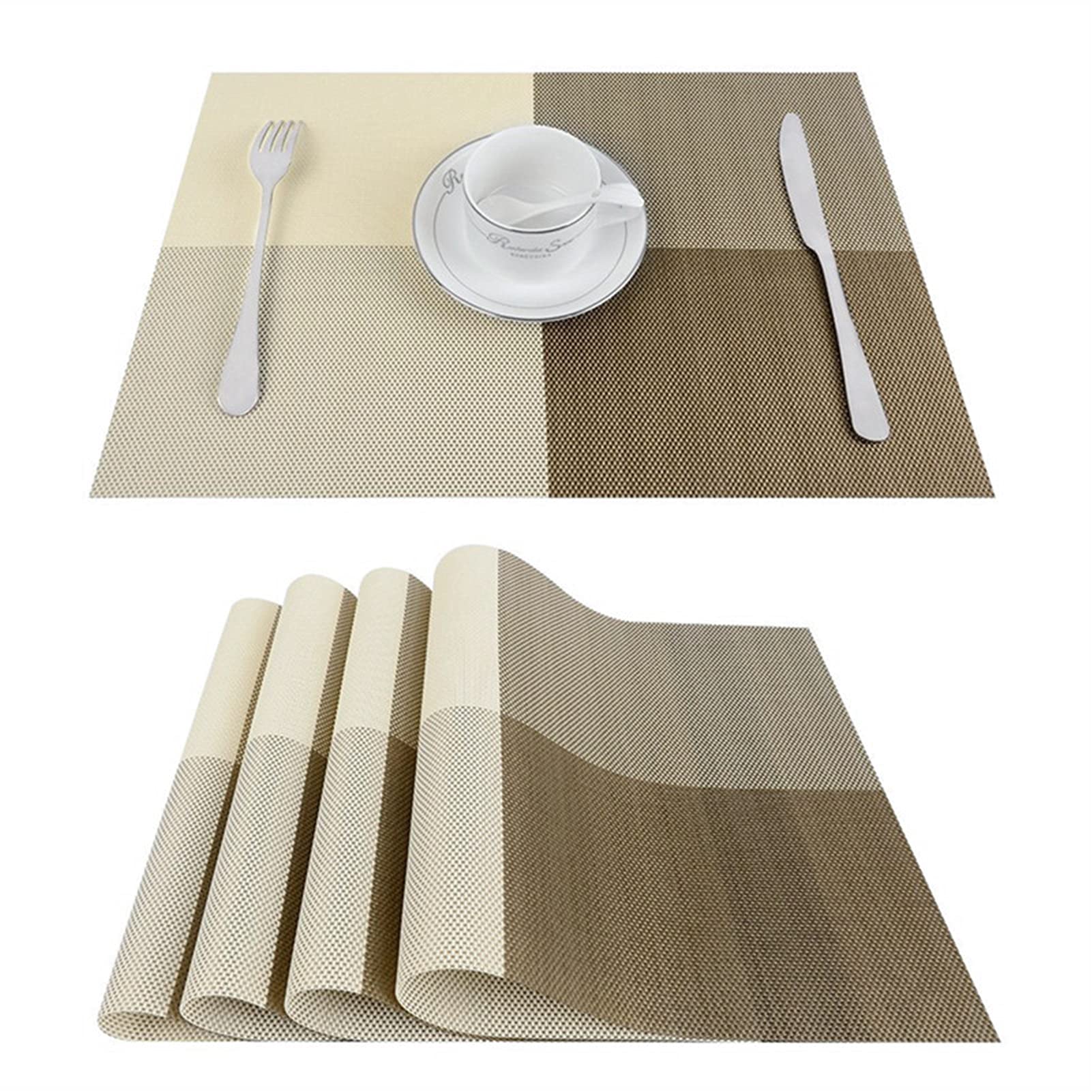 Tapis de table en PVC à carreaux pour repas de famille en cuisine