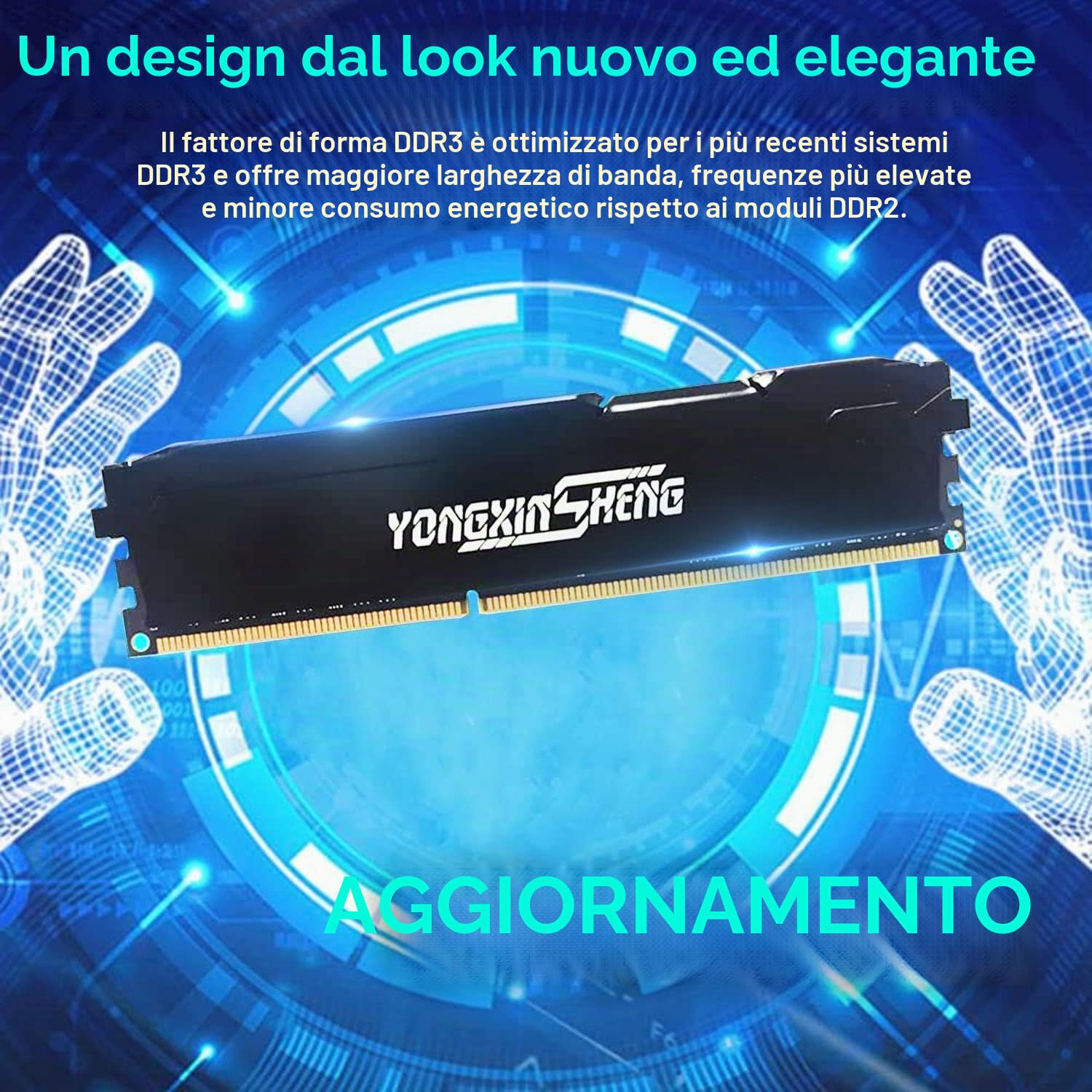 DDR3 16GB Kit (2x8GB) Desktop Ram 1333MHz PC3-10600 Dimm Non-ecc Unbuffered 1.5V 2Rx8 Dual Rank 240 Pin CL9 PC Computer Memory Udimm Componenti Memoria Upgrade Module Kit (Nero)