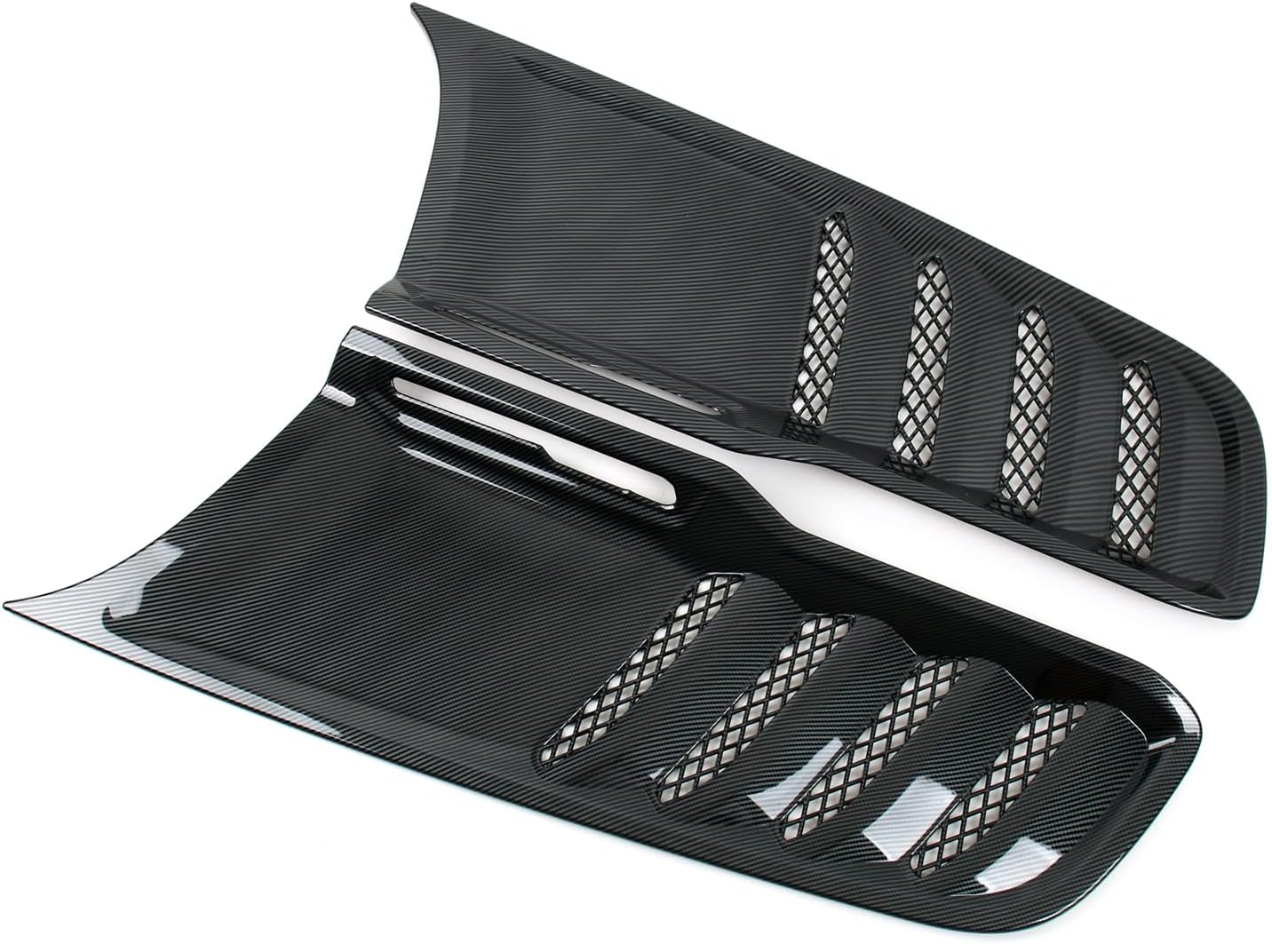 CTH for Ram 1500 TRX 2021 2022 2023 2024 Front Hood Scoop Air Intake Decorative Cover Trim Car Accessories 2pcs (Carbon Fiber Black)