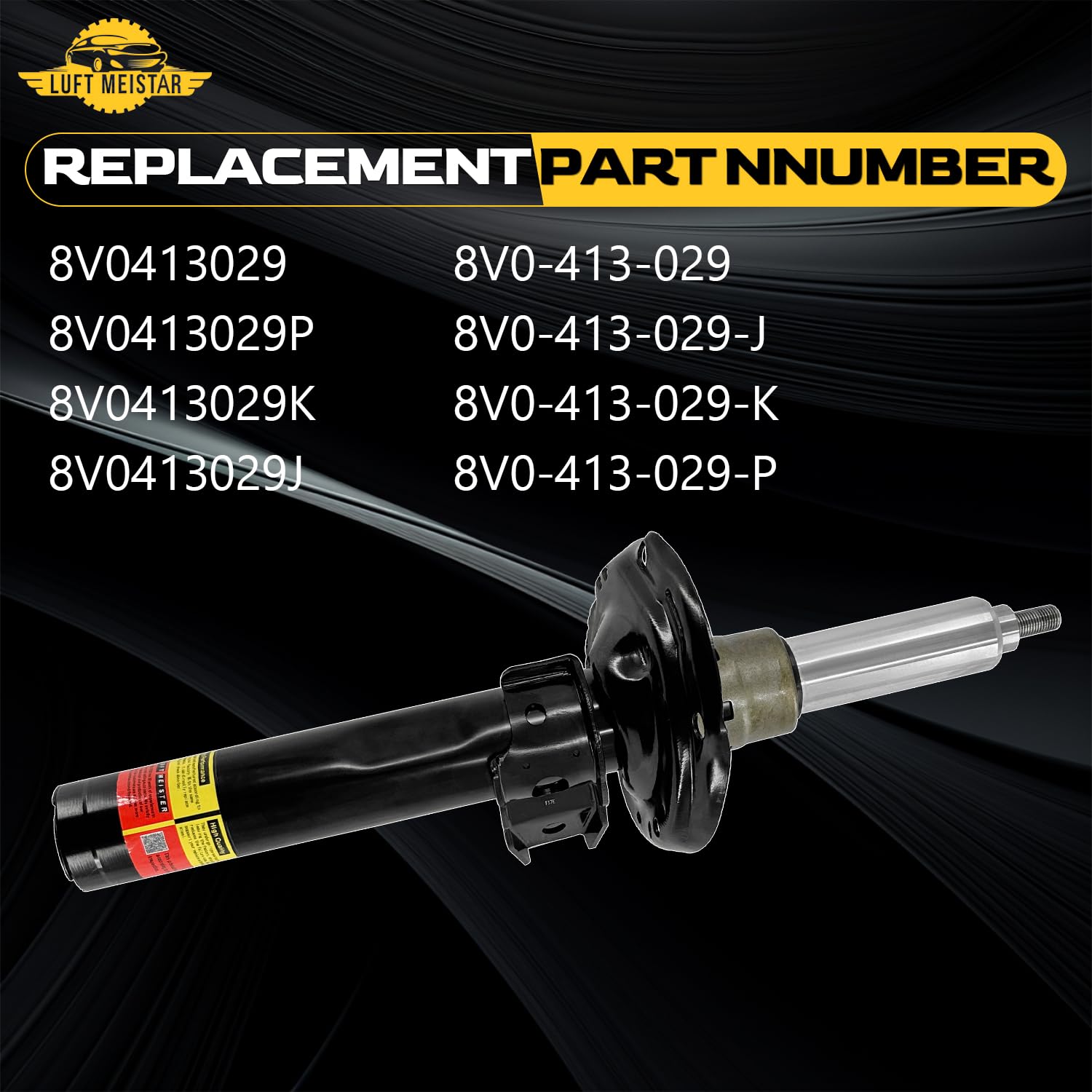 151arコンプ×3 LUFT MEISTAR 8V0413029 Front Shock Absorber Pair w/Magnetic