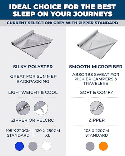 Miniatura 5 de The Friendly Swede Forro de saco de dormir, sábanas de viaje para hotel, sábanas de campamento, saco de dormir para adultos, saco de dormir de