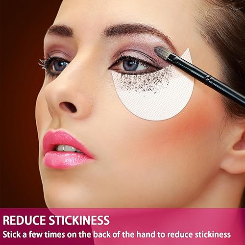 Miniatura 4 de TailaiMei 120 protectores de sombra de ojos, plantilla de sombra de ojos para evitar residuos de maquillaje, almohadilla de gel sin pelusa para