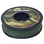 emma kites 1.5mm Braided Kevlar Cord Camo Green 300Lb 30Ft Abrasion/Flame Resistant Tactical Paracord, Trip Line, Cord Friction-Saw, Boot Laces, Camera Strap, Survival Cord, Model Rocket Shock Cord