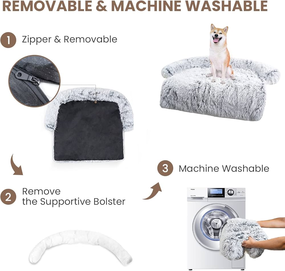 Couch Defender Calming Dog Sofa Bed With Removable Cover, 57 OFF