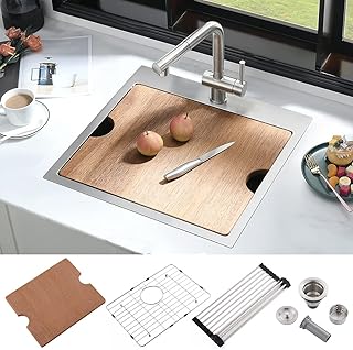 21 Inch Small Bar Sink Drop In Workstation-iA...,