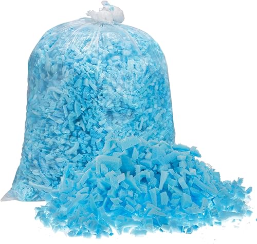 uxcell Relleno de espuma viscoelástica triturada, espuma de relleno de puf de 10 libras para sillas de puf, cojines, sofás, almohadas y más, color