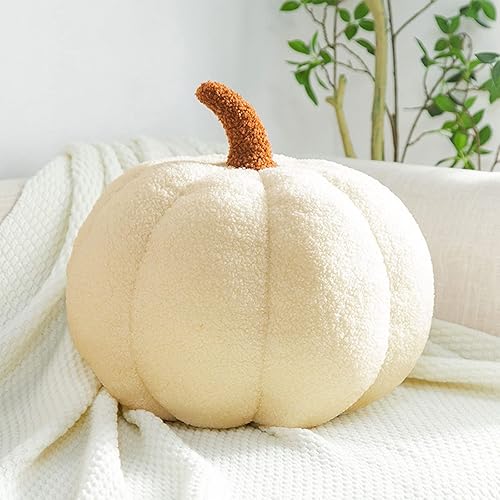 Miniatura 2 de Almohada suave y esponjosa de calabaza, cojín de peluche de calabaza naranja para Halloween, cosecha, día de otoño, decoración de fiesta en el hogar